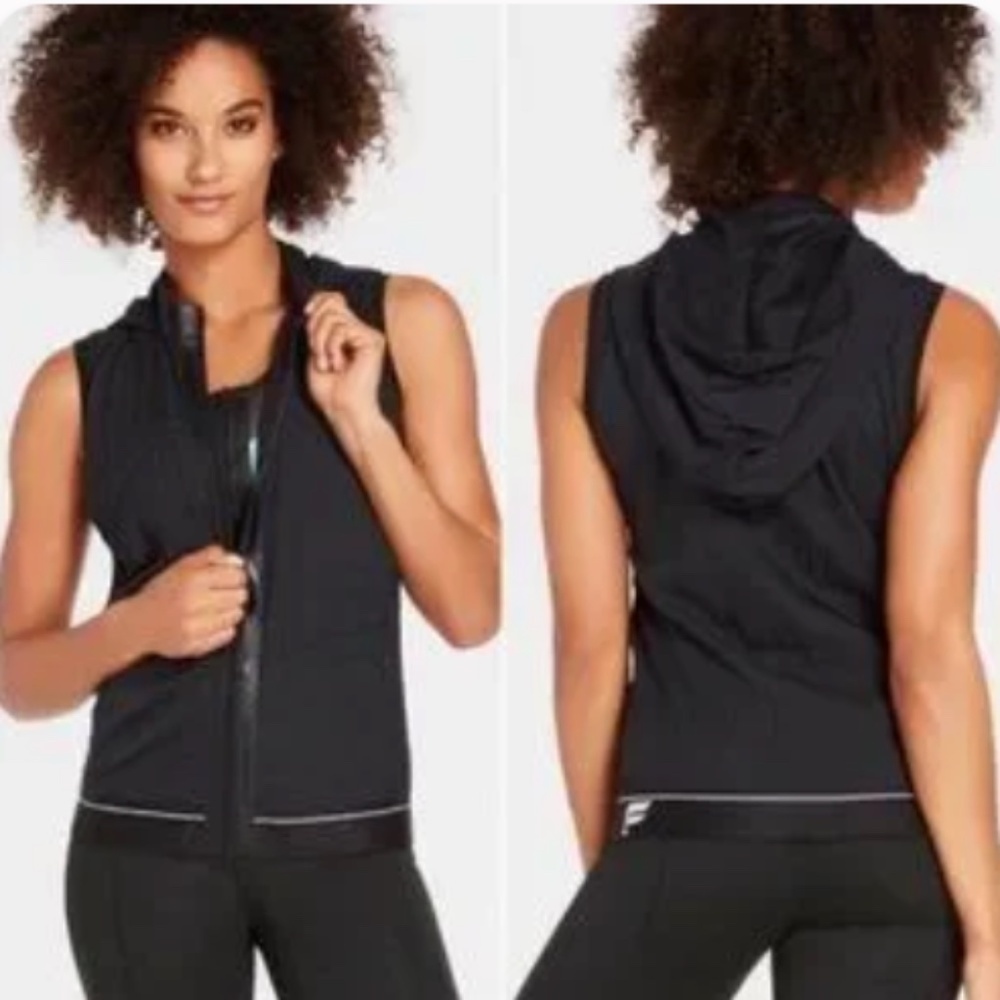 Fabletics Black Kennedy Vest Medium Hoodie